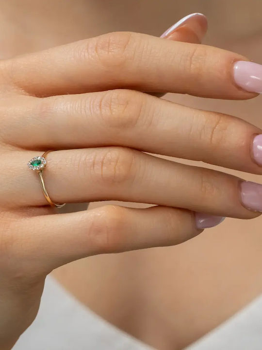 Women's Ring with Zircon from 9K Gold