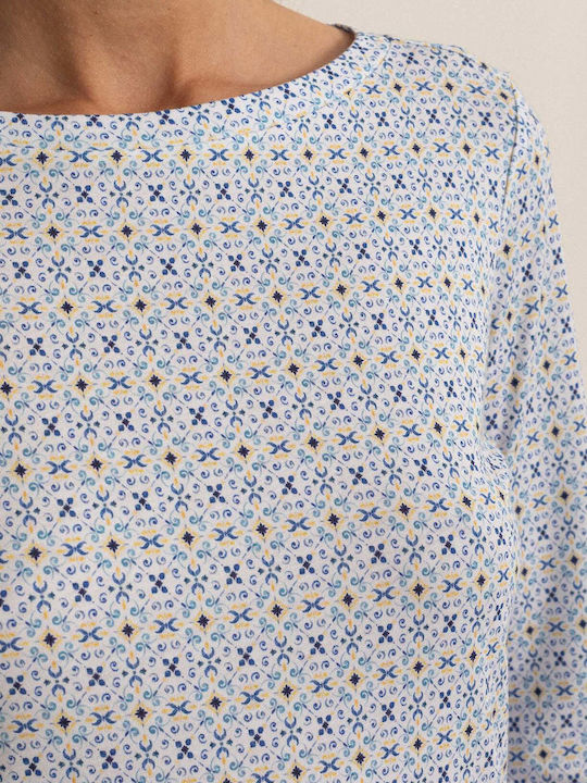 Sofiaman Bluza De Pijamale Dama De Iarnă Albastră