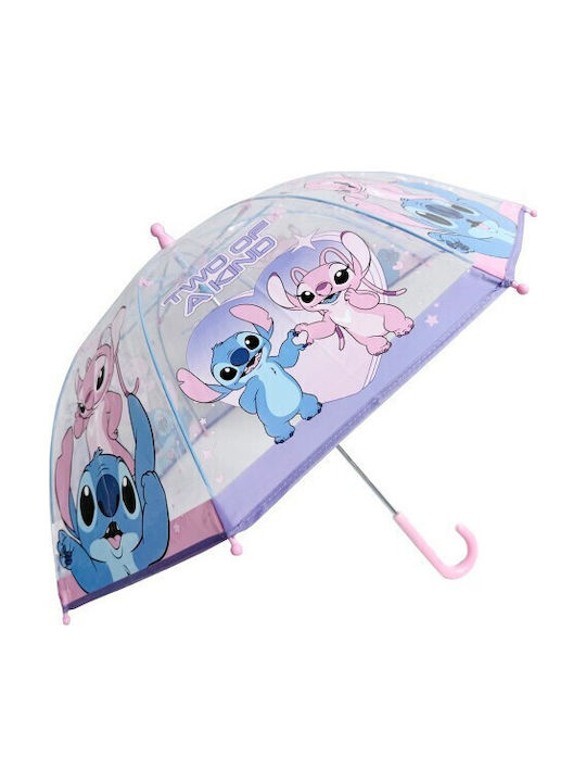 Disney Stitch Pink Curved Handle Umbrella 45cm