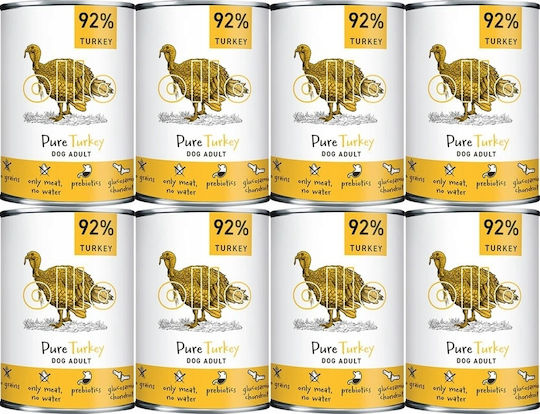 Ollo Hrana Umedă Pentru Câini Dietetică Cu Curcan Fără Cereale 8x400gr