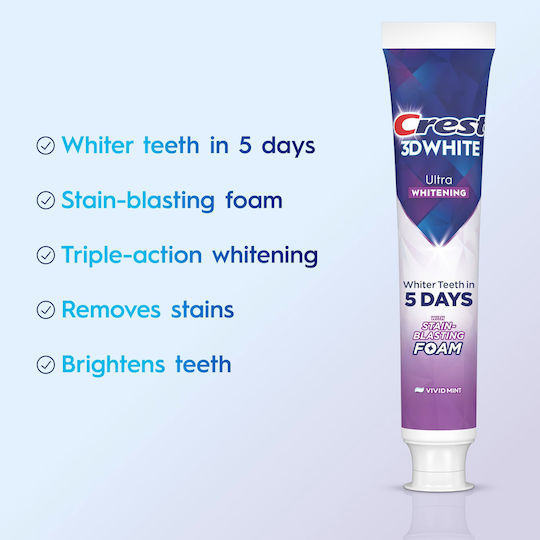 Crest 3D White Ultra Pastă de dinți pentru Albire 5x147gr