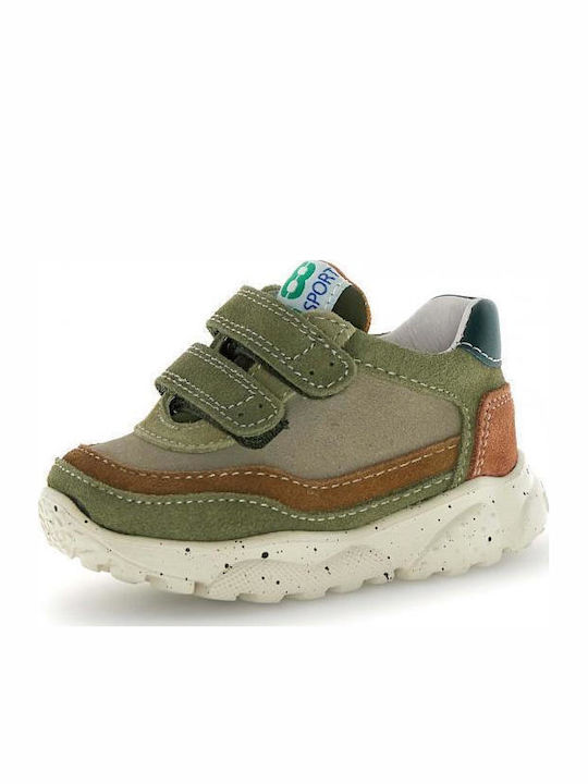 Kids Anatomic Sneakers with Hoop & Loop Closure Brown