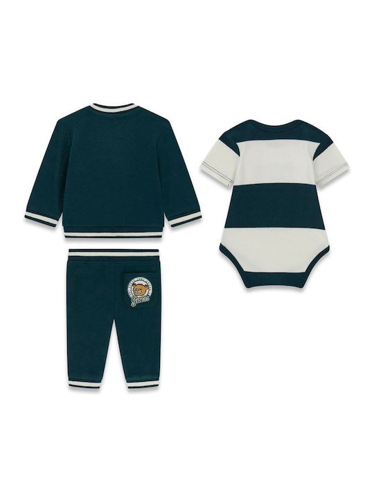 Kids Sweatpants Set Green 3 Pieces