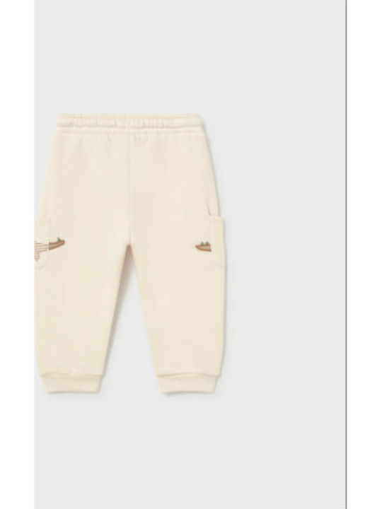 Kids Sweatpants Set Beige 2 Pieces