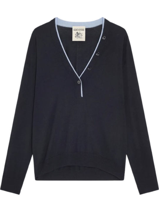 Women's Wool Sweater Blue
