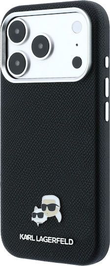 Karl Lagerfeld Grained Heads Metal Magsafe Case Iphone 18 Pro Max 17 Pro Max Black