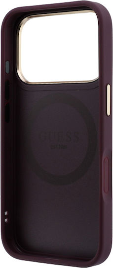 Калъф Guess Peony 4g Small Logo Magsafe iPhone 18 Pro 17 Pro Бордо