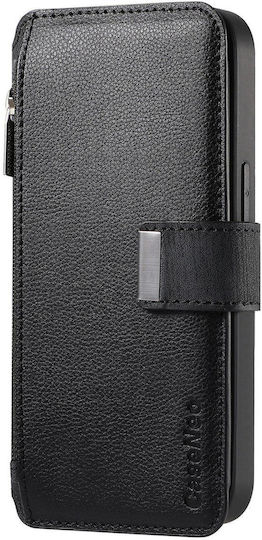 Caseneo Realme 16 Pro 5g Handyhülle Premium Leder Brieftasche Schwarz