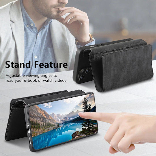 Caseneo Realme 16 Pro 5g Handyhülle Premium Leder Brieftasche Schwarz