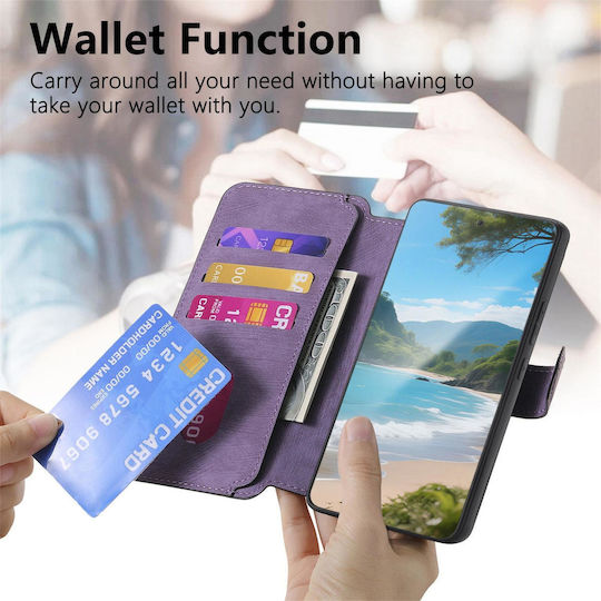 Caseneo Realme 16 Pro 5G Retro Leather Wallet Purple