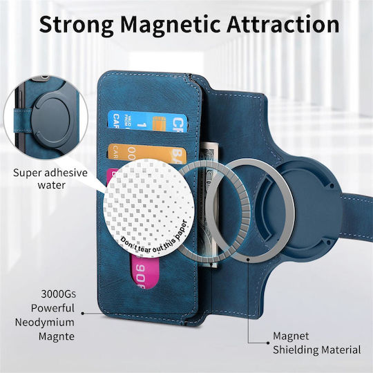 Caseneo Realme 16 Pro 5g Θήκη Retro Leather Πορτοφόλι Blue