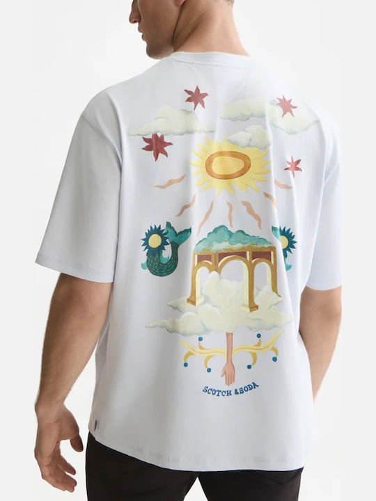 Scotch & Soda Artwork T-shirt Grey Dawn 183738-0050
