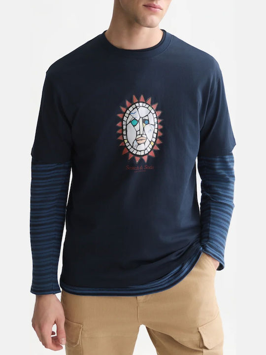 Scotch & Soda Artwork Tricou Sky Captain