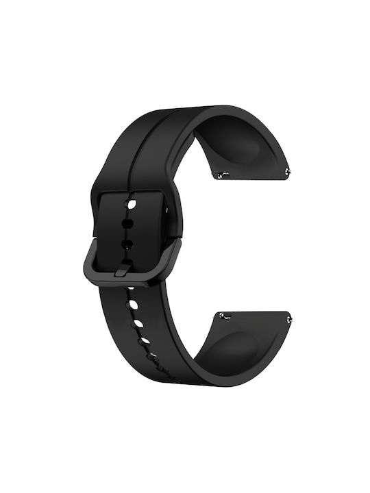 Samsung Galaxy Watch Active 2 44mm 20mm Curea de ceas Loop din silicon Neagră