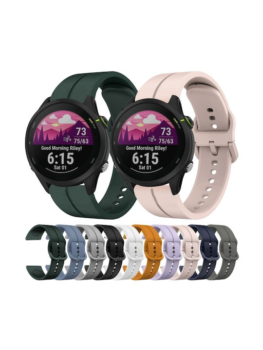 Garmin Forerunner 255 Music 22mm Loop Силиконова Каишка за Часовник Тъмносивa