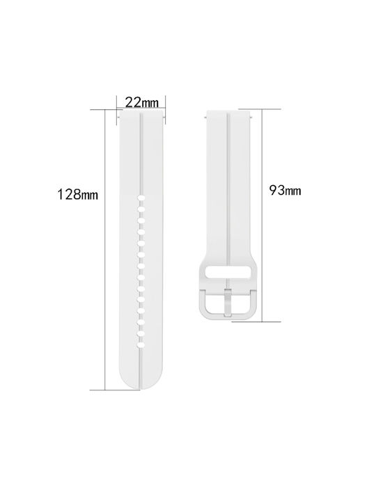 Garmin Forerunner 255 Music 22mm Loop Силиконова Каишка За Часовник Бяла