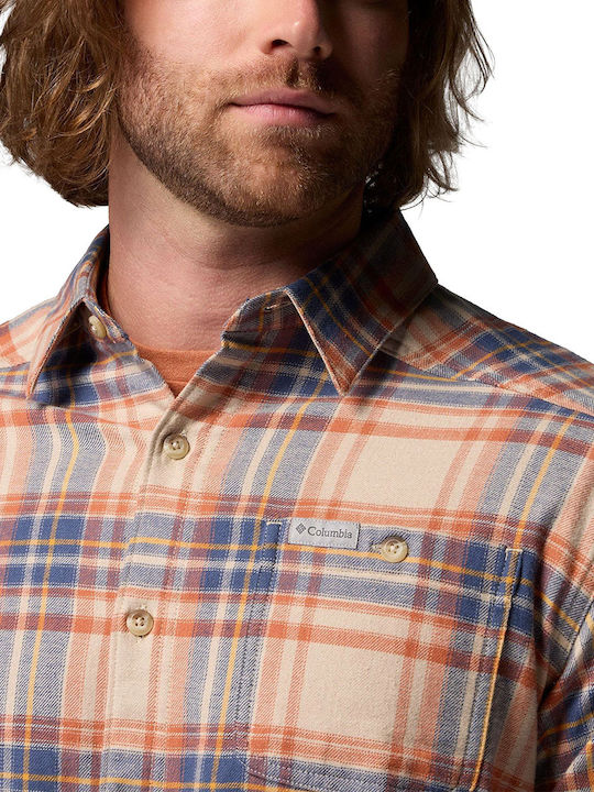Cornell Woods Long Sleeve Flannel Shirt Orange