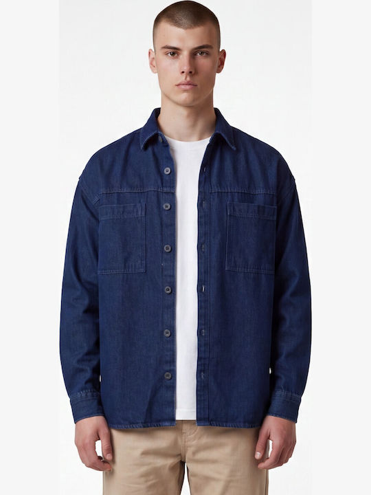 Μακρυμάνικo Overshirt Μπλε