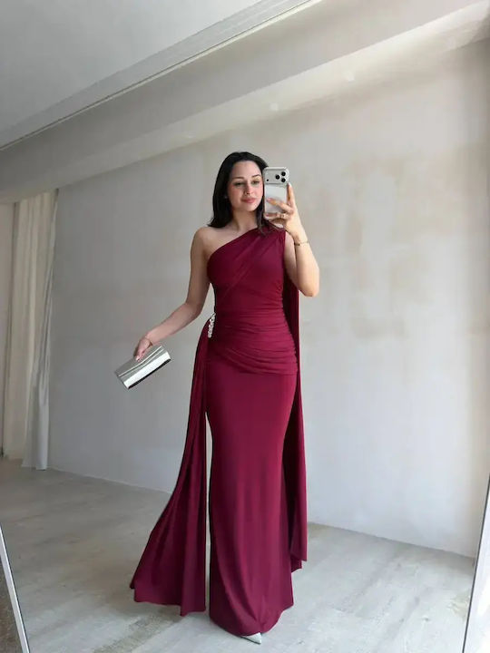 Summer Dress for Wedding Christening with Tulle Burgundy