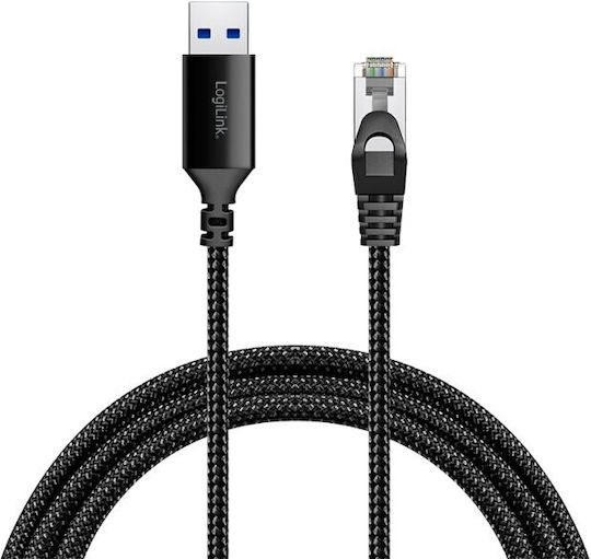 LogiLink U/UTP Cat.6 (Gigabit) Мрежови Кабел Ethernet 1.5m Черен