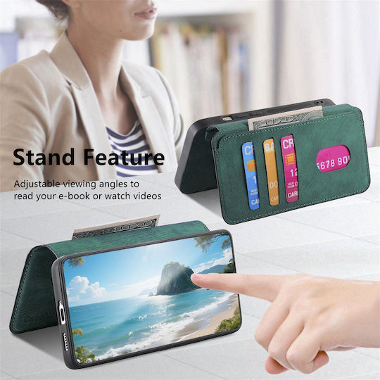Caseneo Realme 16 Pro Plus 5g Θήκη Retro Leather Πορτοφόλι Green