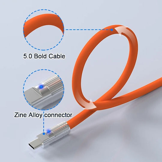 Leewello USB-C Male Cable - USB-C Orange 2m 783088-Orange