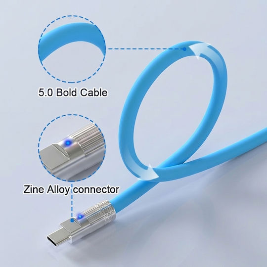 Leewello Leewello USB Typ-C Kabel Männlich Blau 2m