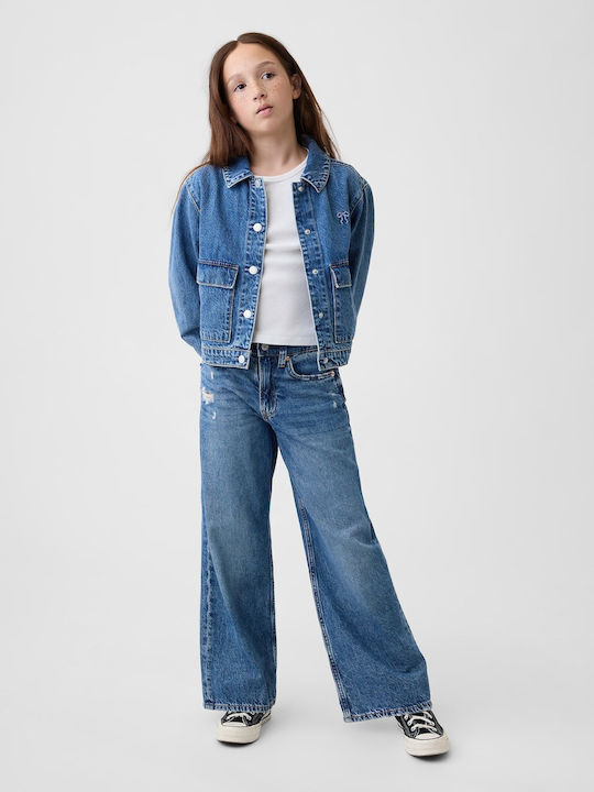 Kids Denim Jacket Short Medium Wash