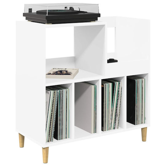 vidaXL Мебел Hi-Fi Бял 39.5x82x82.5cm
