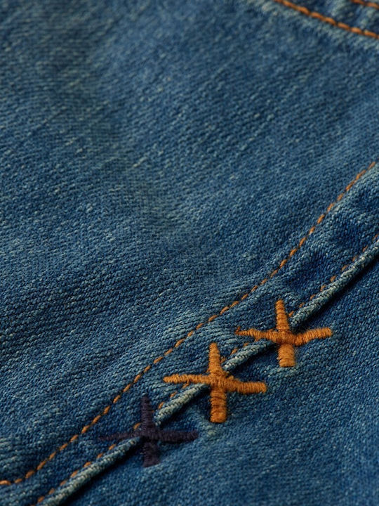Men's Loose Tapered Fit Blue Jeans Pants