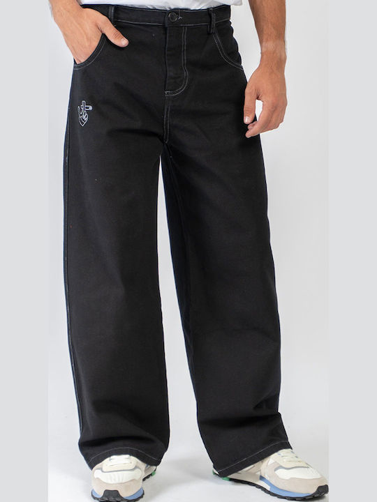 Herren Jeanshosen Relaxed Gerade Passform Schwarz