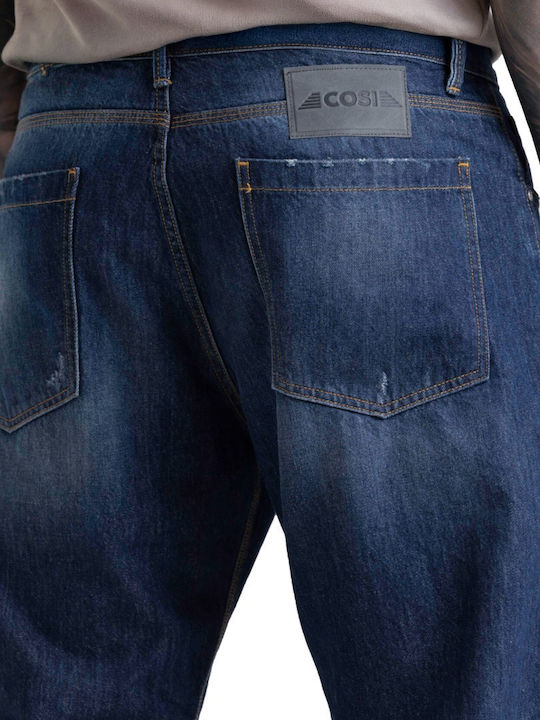 Men's Slim Fit Blue Denim Pants