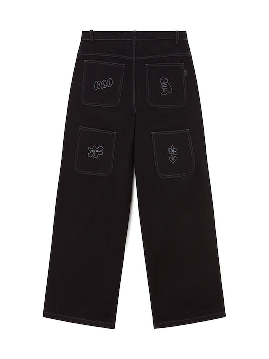 Herren Jeanshosen Relaxed Gerade Passform Schwarz