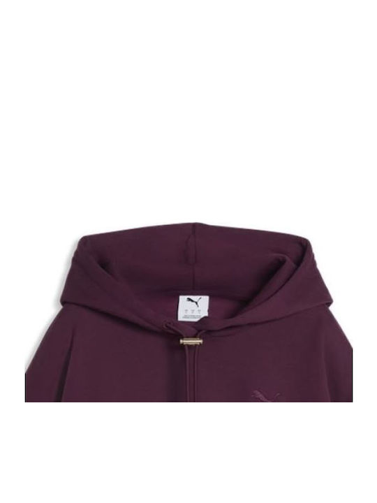 Her Damen Sweatshirt mit Kapuze Burgundisch