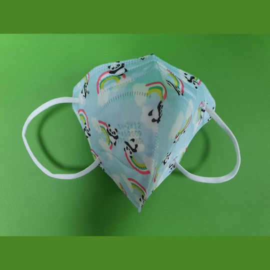 Print Mască De Protecție Țesătură FFP2 Pentru Copii MFFP2CYWDES001PANDACURCUBEUALB 1 Bucată