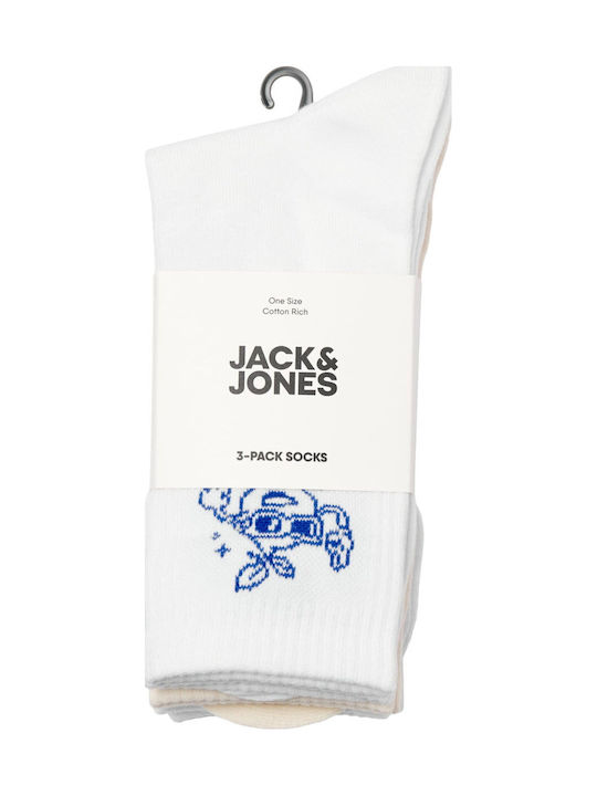 Jack & Jones Tennis Socks White 3 Pairs