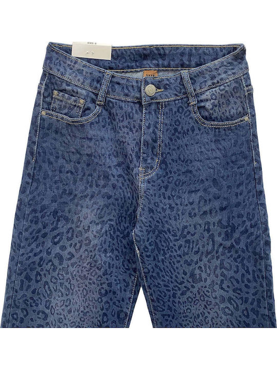 High Rise Women's Jean Pants in Wide Leg Style