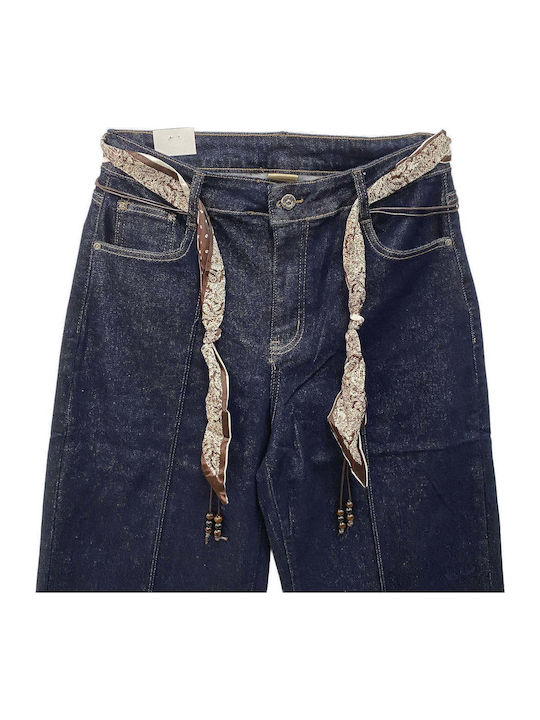 High Rise Women's Jean Pants in Wide Leg Style