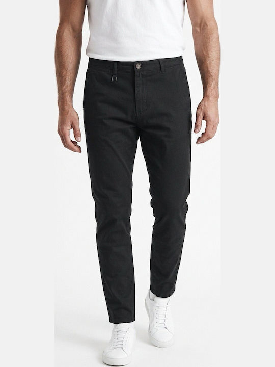 Ανδρικό Παντελόνι Chino Ελαστικό Slim Fit Μαύρο