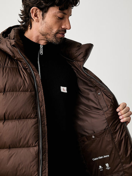 Winter Jacket Puffer Waterproof Dark Brown