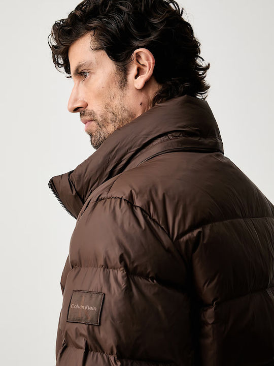 Winter Jacket Puffer Waterproof Dark Brown