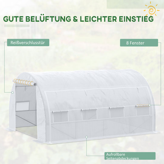 845-612V01WT Gewächshaus Tunnel 4x3x2m