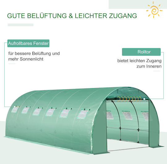 845-382GN Gewächshaus Tunnel 6x3x2m