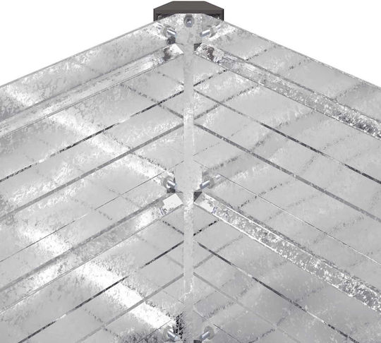vidaXL Ghiveci De Flori Metalic Argintiu 400x40x24cm