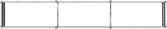 vidaXL Γλάστρα Μεταλλική Ασημί 240x40x24εκ.