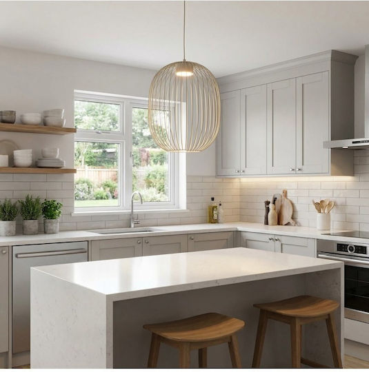Emibig Beige Pendant Ceiling Light