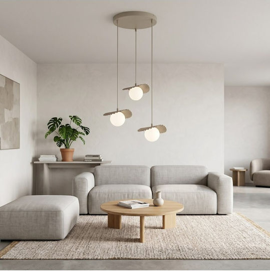 Emibig Beige Pendant Ceiling Light