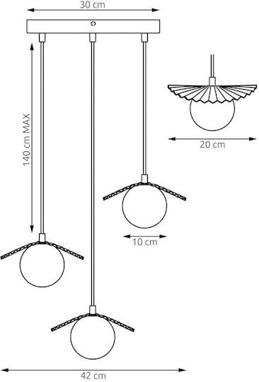 Emibig Beige Pendant Ceiling Light