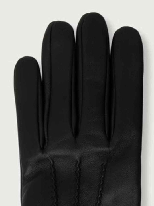 Schwarze Lederhandschuhe