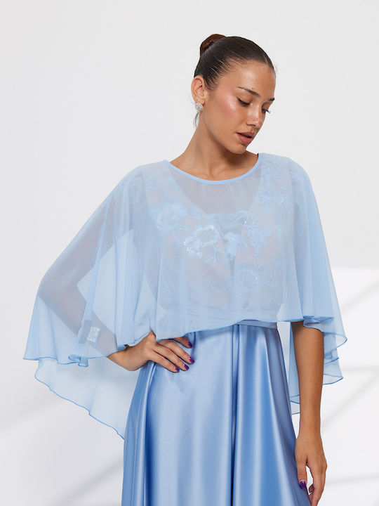 RichgirlBoudoir Women's Light Blue Shawl